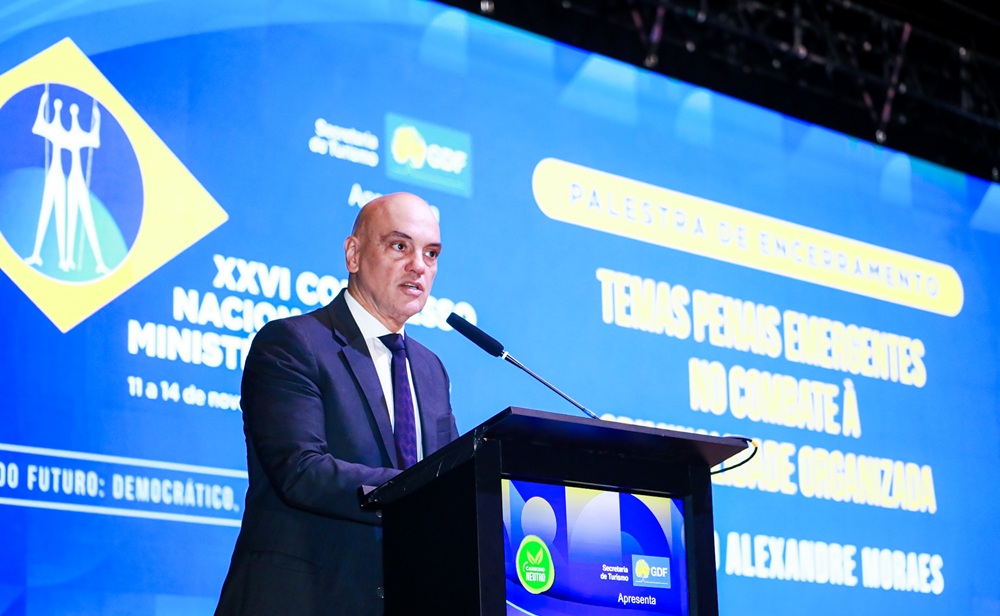 Ministro Alexandre de Moraes defende banco de dados conjunto do MP e do Judiciário para estratégias contra o crime organizado