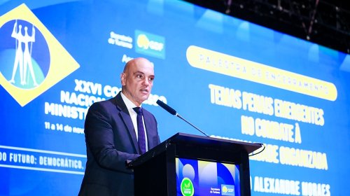 Ministro Alexandre de Moraes defende banco de dados conjunto do MP e do Judiciário para estratégias contra o crime organizado