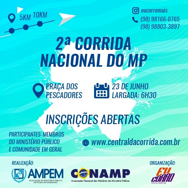 II Corrida Nacional do Ministério Público será realizada no Maranhão